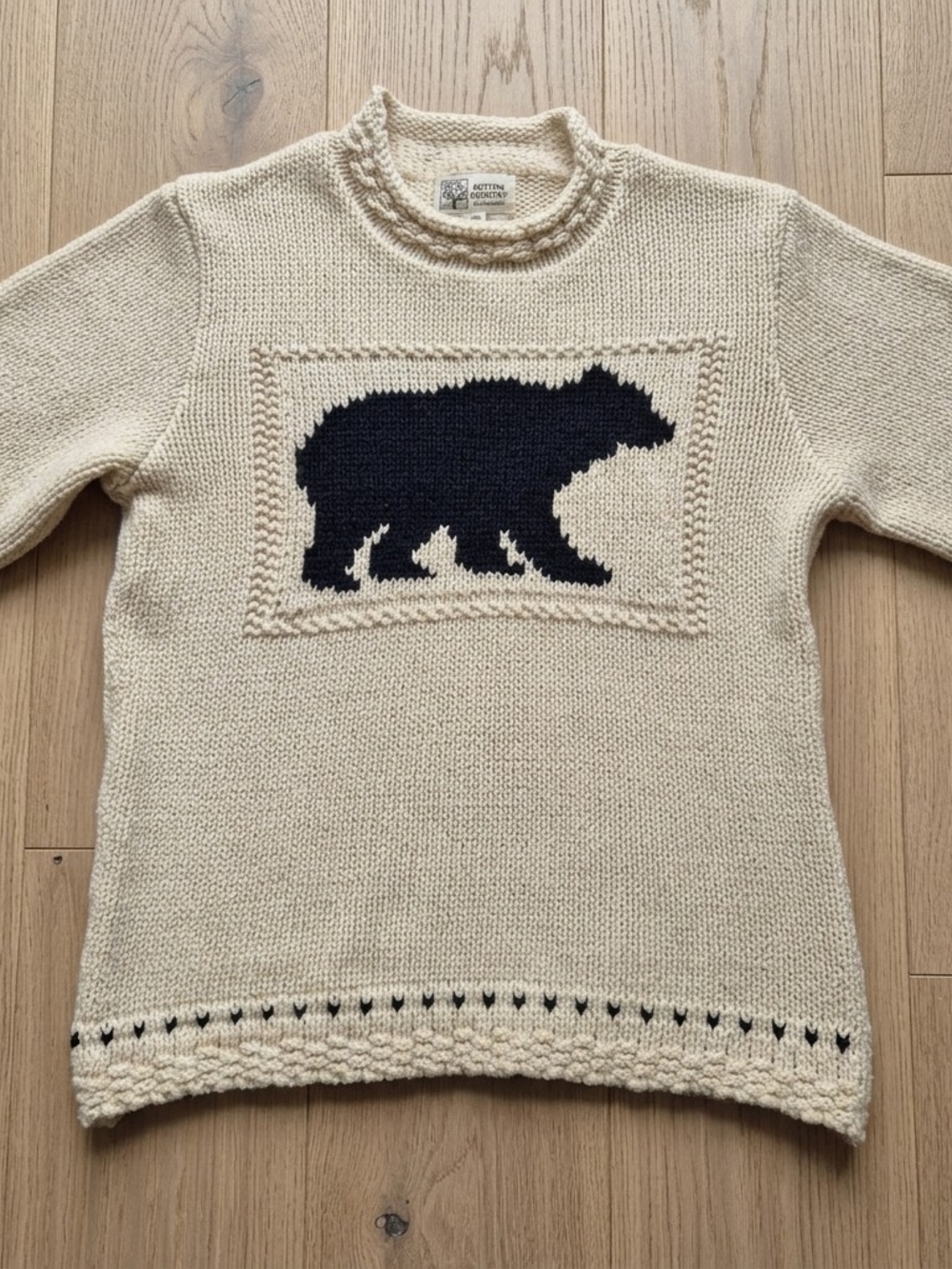Vintage Cotton Country by Parkhurst Polar Bear Knit Sweater - Size Small